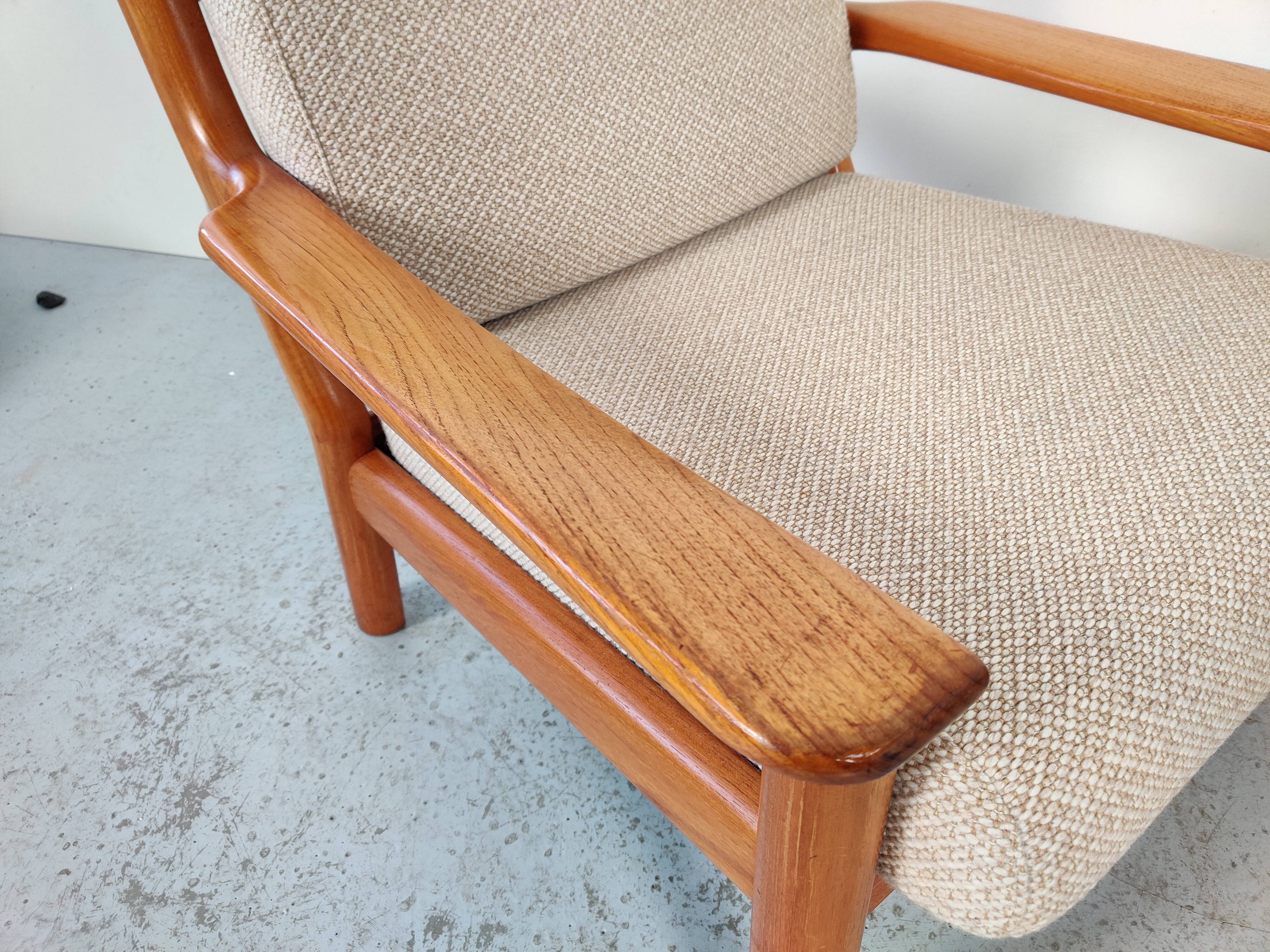 Juul Kristensen teak armchair pair for Glostrup, Denmark 60s