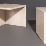 Coffee table in travertine, set of 4