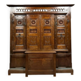 Coat rack with chest function in solid oak circa 1880