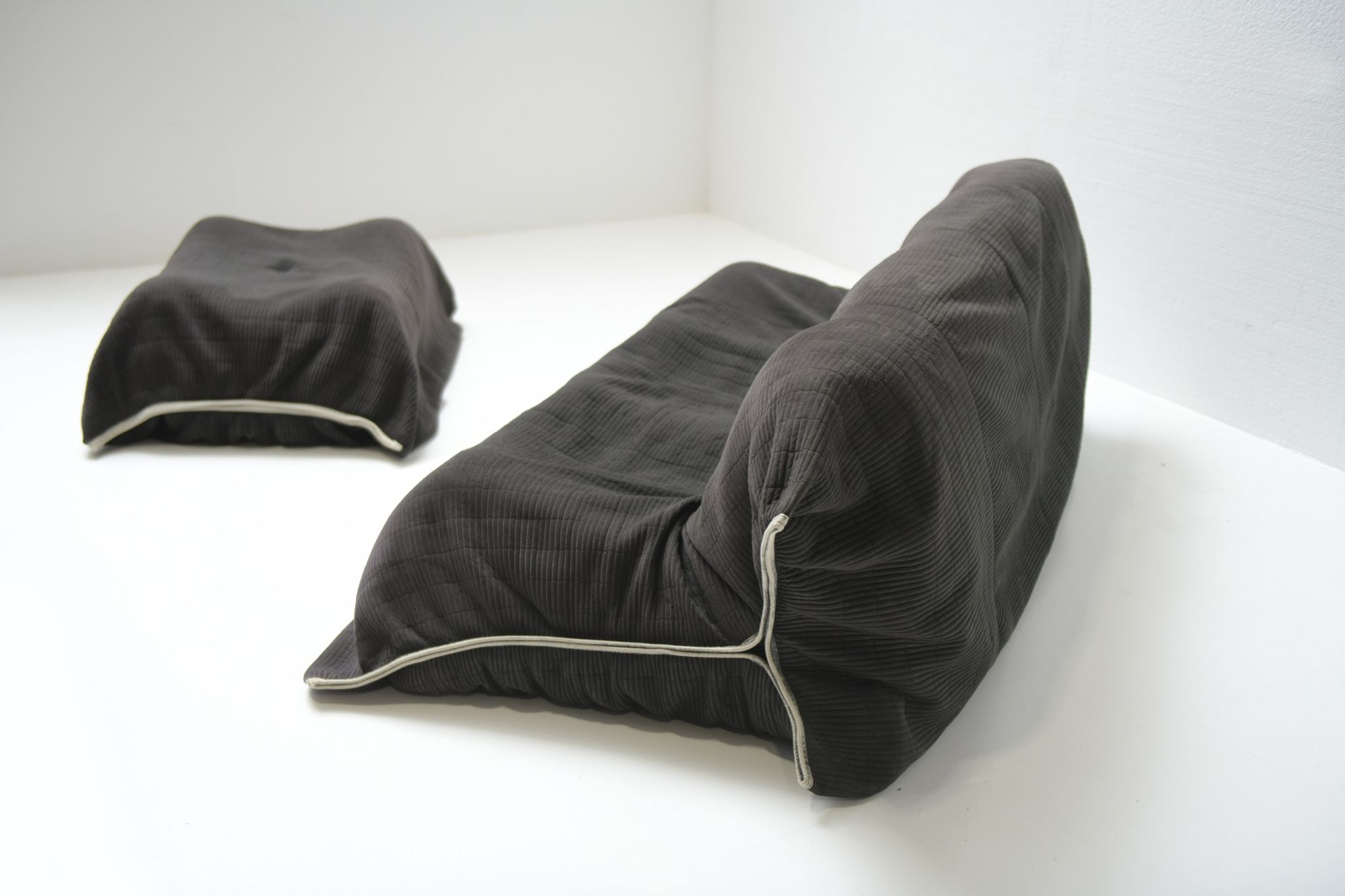 Yoko sofa in alcantara by Michel Ducaroy for Ligne Roset France