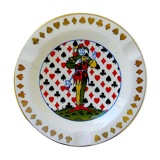 Porcelain ashtray "bone china" centered "Joker"