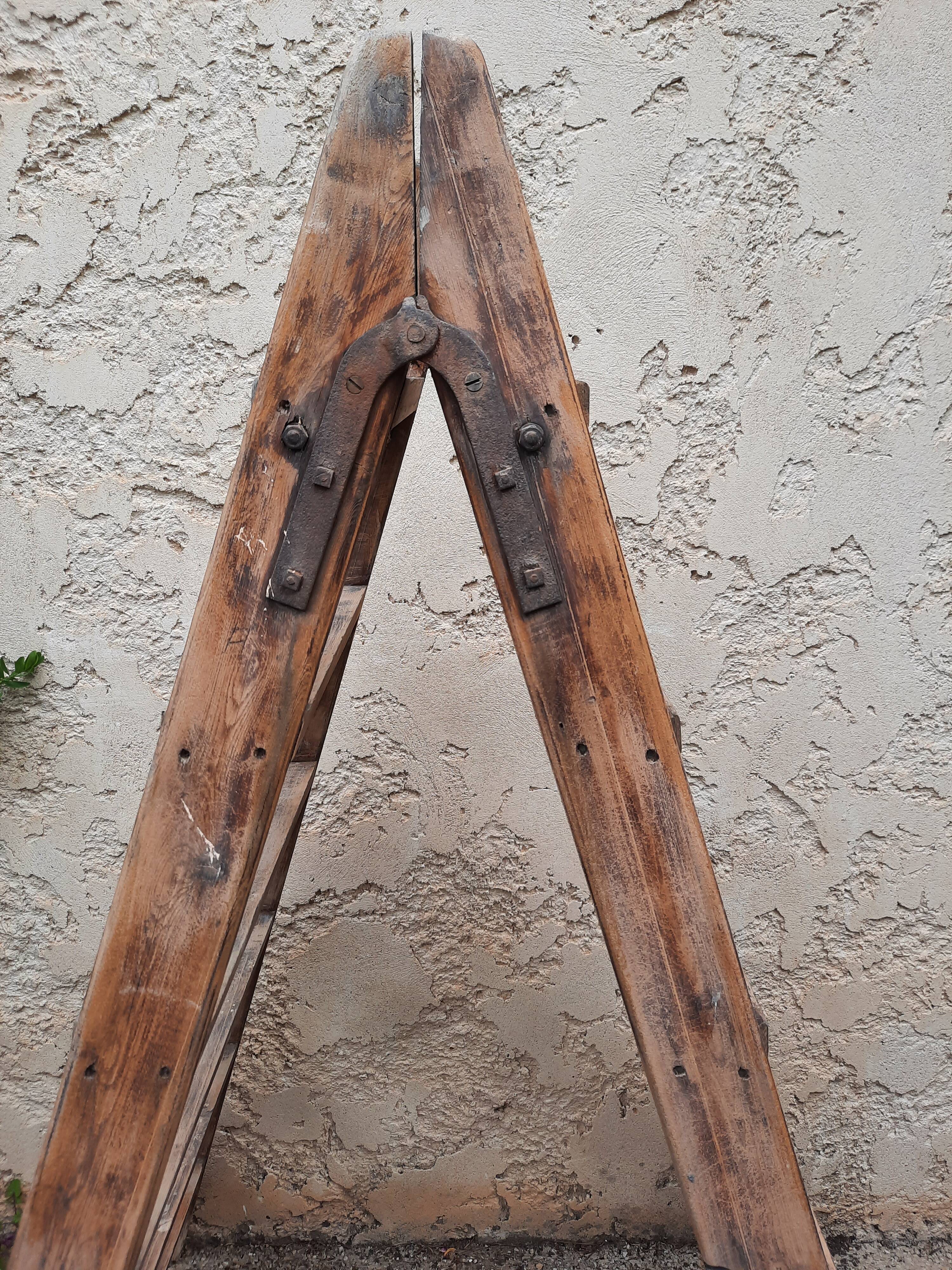 Vintage wooden stepladder