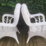 Vintage peacock rattan garden furniture