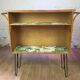 Rattan bar and its 2 stools 60s