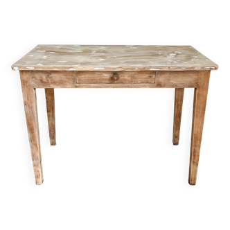 Table console en chêne patinée