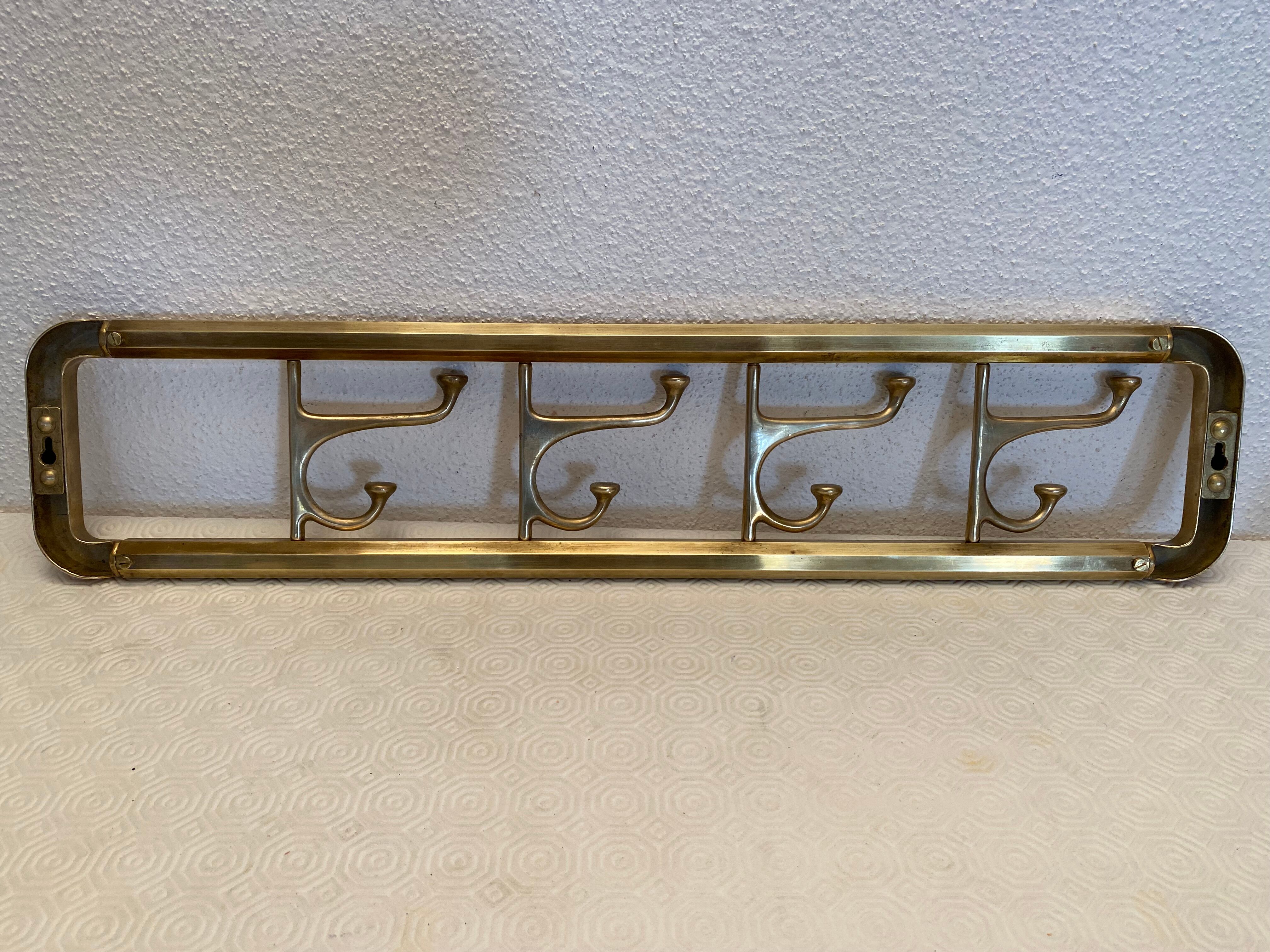 Coat rack in Vintage brass 1930