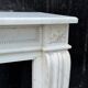 Louis XVI style fireplace in white Carrara marble circa 1880