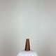 Scandinavian suspension teak opaline "origami" 1960