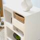 Concrete shelf - Length 60 cm - 5 niches - Mineral n°4