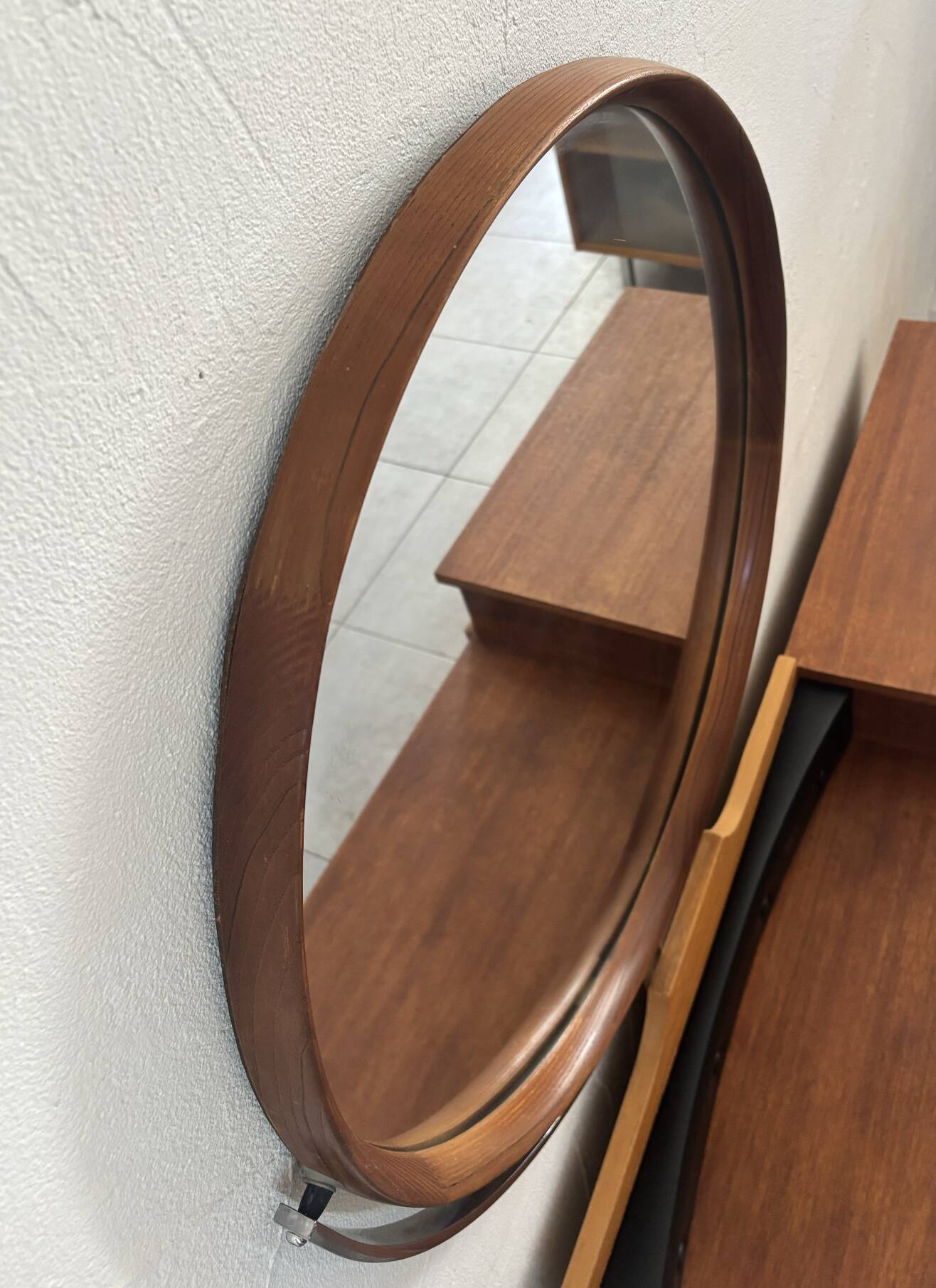 Coiffeuse scandinave vintage en teck, années 60