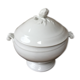 Ancient white porcelain soup tureen