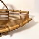 Vintage bamboo rattan wicker basket 1960s country chic