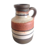 Beige and brown vase by Scheurich Keramik vintage 60s-70s