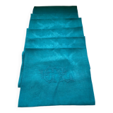 Set of old damask and monogrammed towels