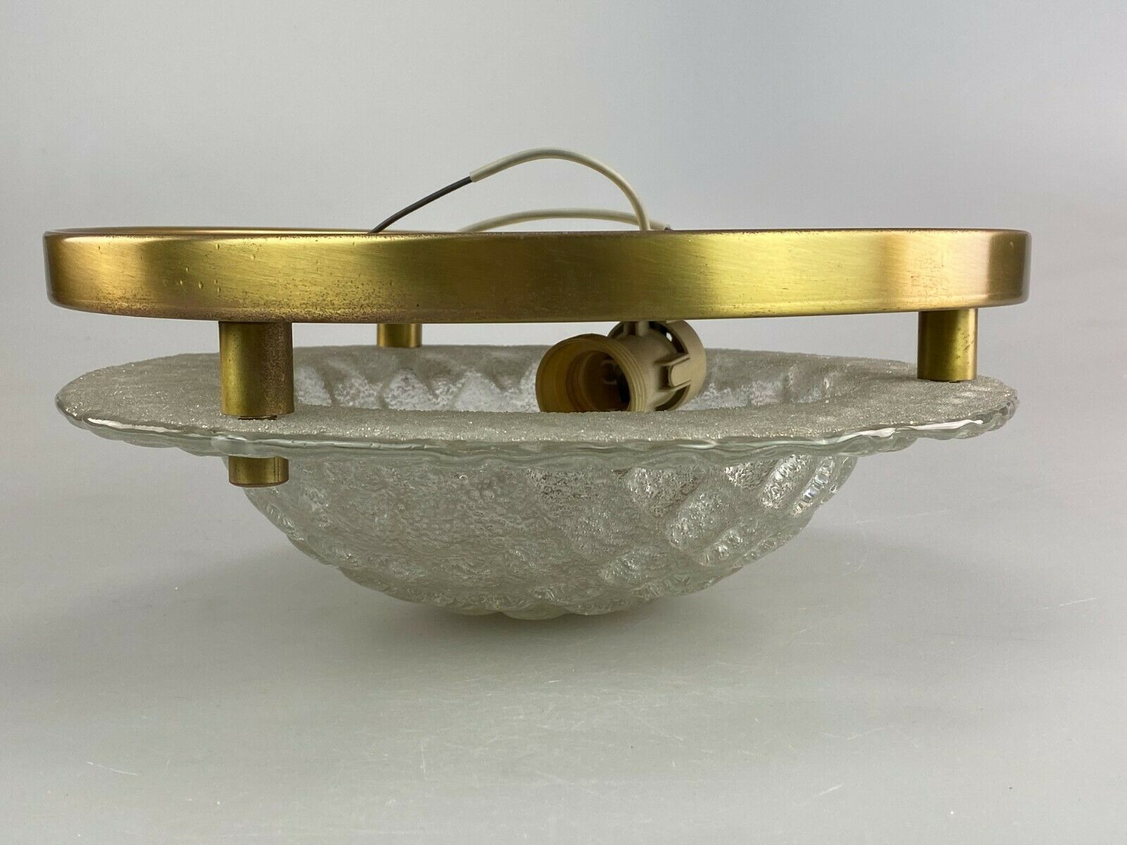 70s Fischer Leuchten ceiling lamp glass space design lamp 70s