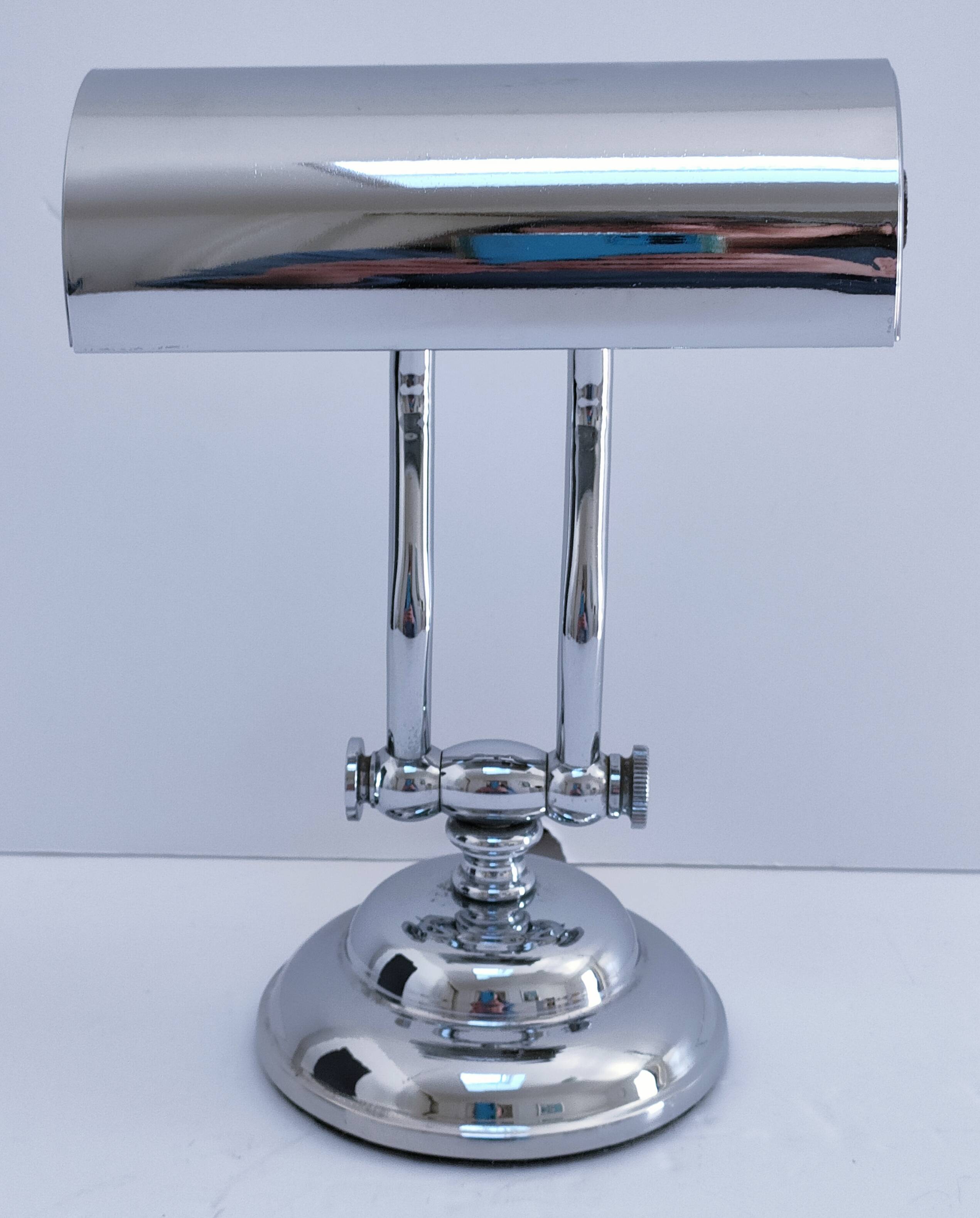 Vintage articulated chrome lamp