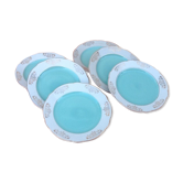 1950s 6 flat plates earthenware with gilding diameter: 240mm