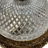 Ceiling light in glass and gold metal