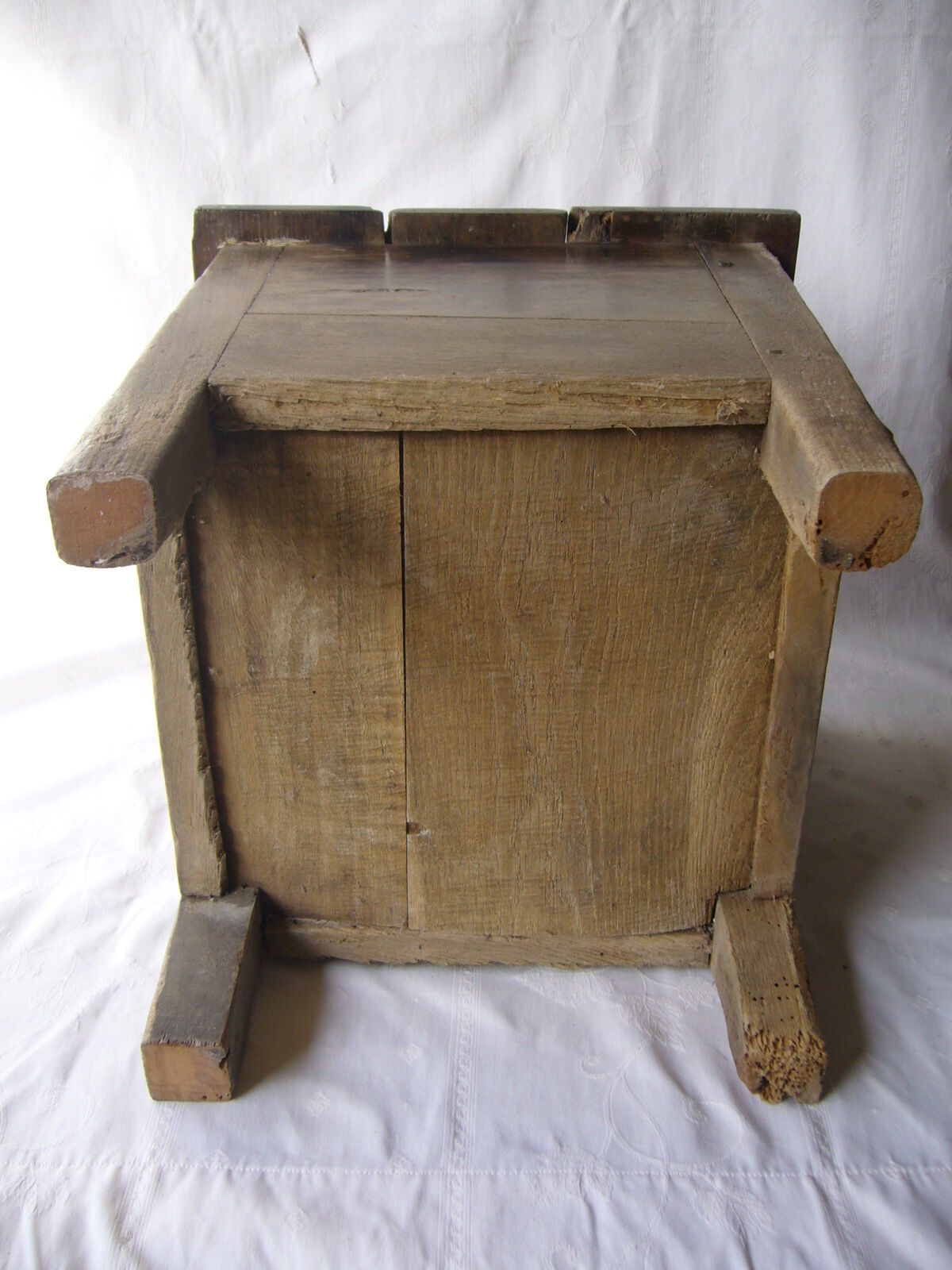 Ancient salt chest stool