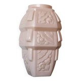 Muller Brothers pale pink art deco vase