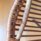 Rattan armchair circa 1960