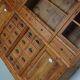 Large Antique German Pine Apothecary Cabinet / Vitrine early 20th Century
