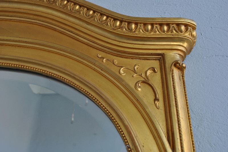 Mirror Louis XVI gilded stucco XIX 133x216cm style