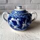 Japanese tea set in fine porcelain with crane motif