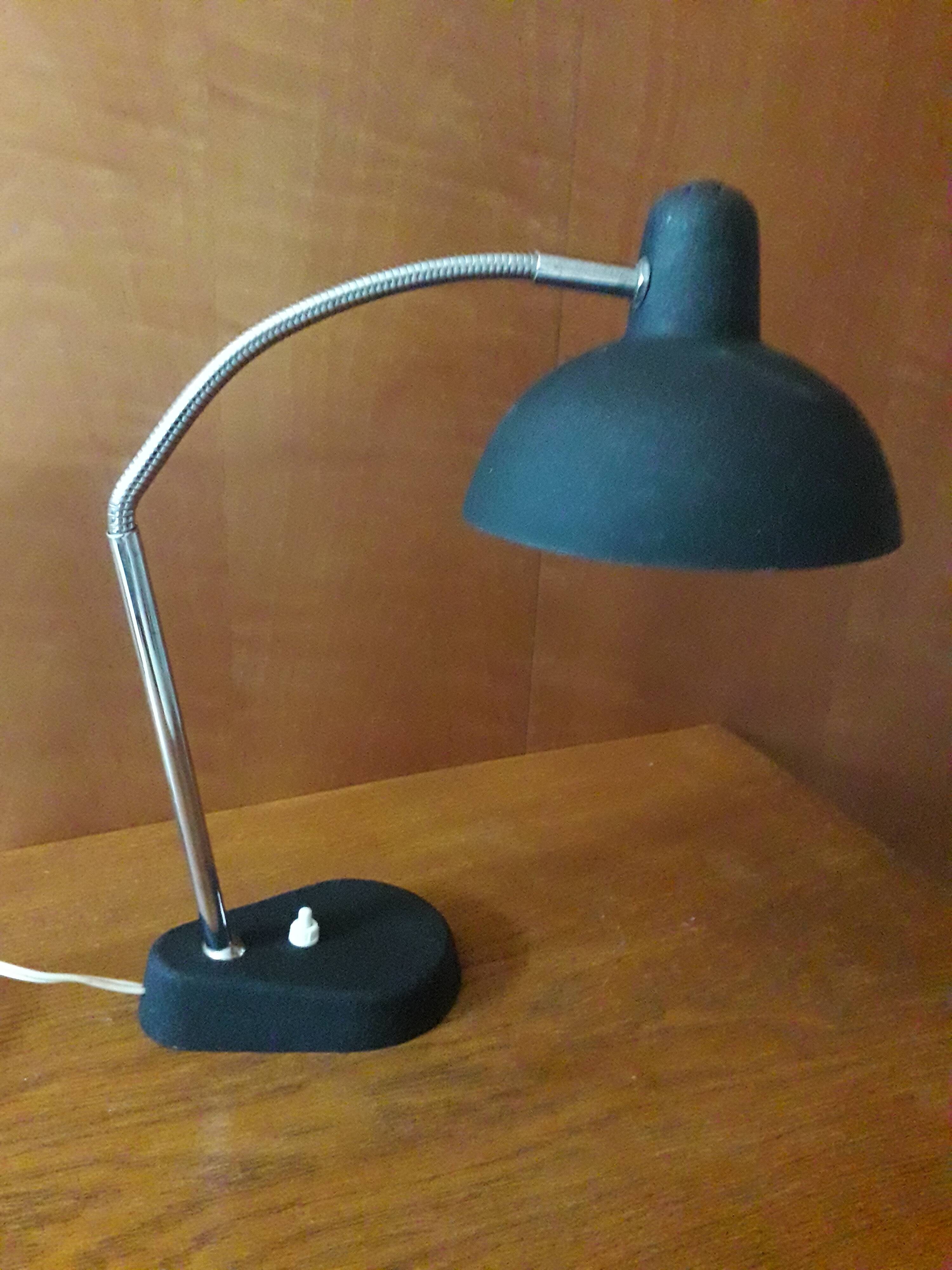 Aluminor black metal vintage desk lamp