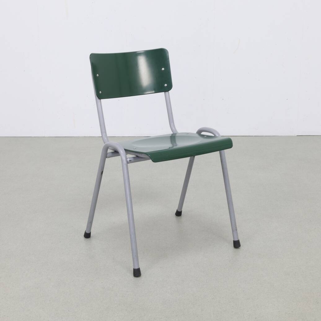 3x Dining Chair Industrial Vintage School Chair, 1970s