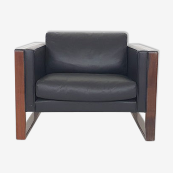 Fauteuil Walter Knoll en cuir Allemagne des années 1970