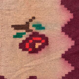 Tapis floral roumain en laine