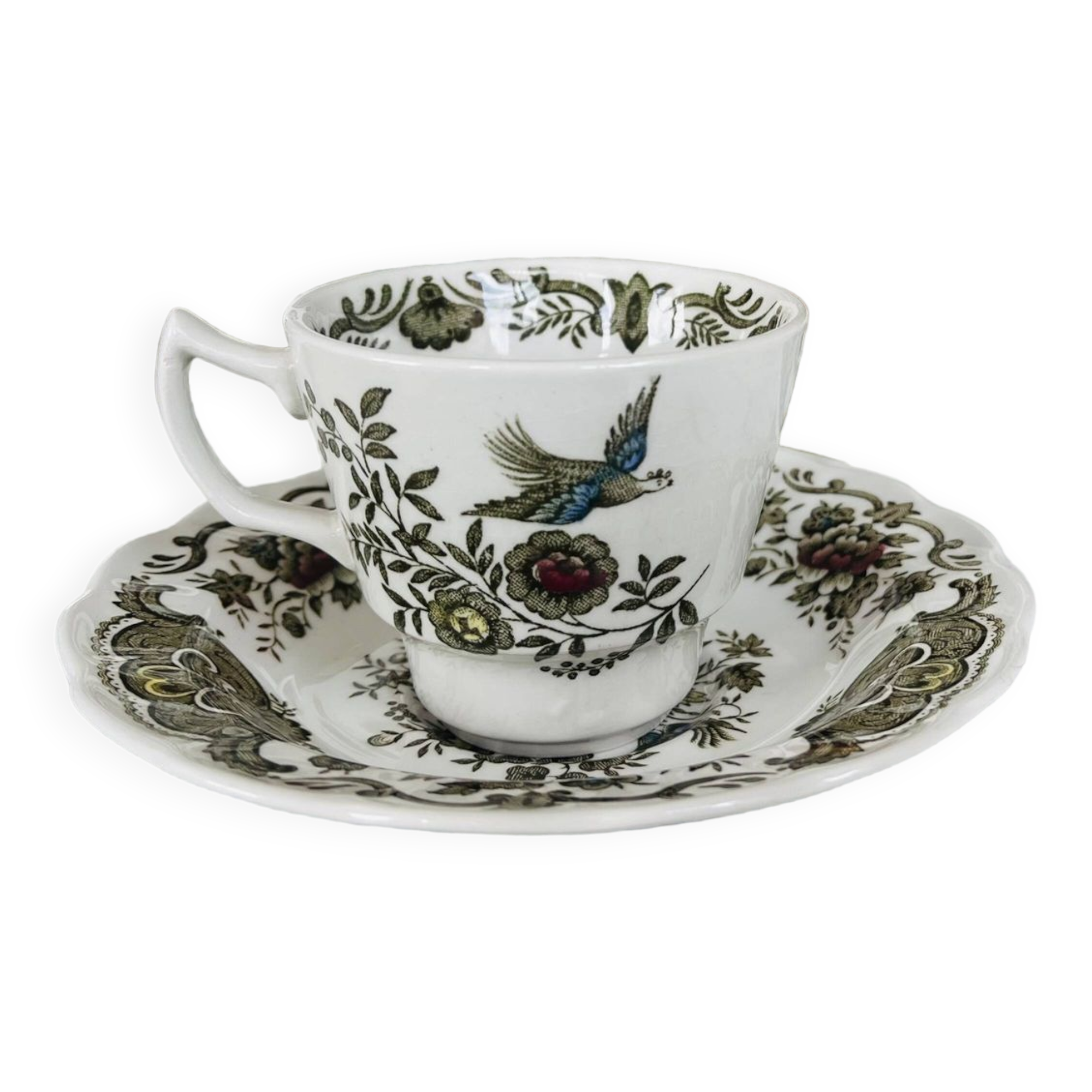 6 Ridgway Staffordshire Windsor teacups and saucers