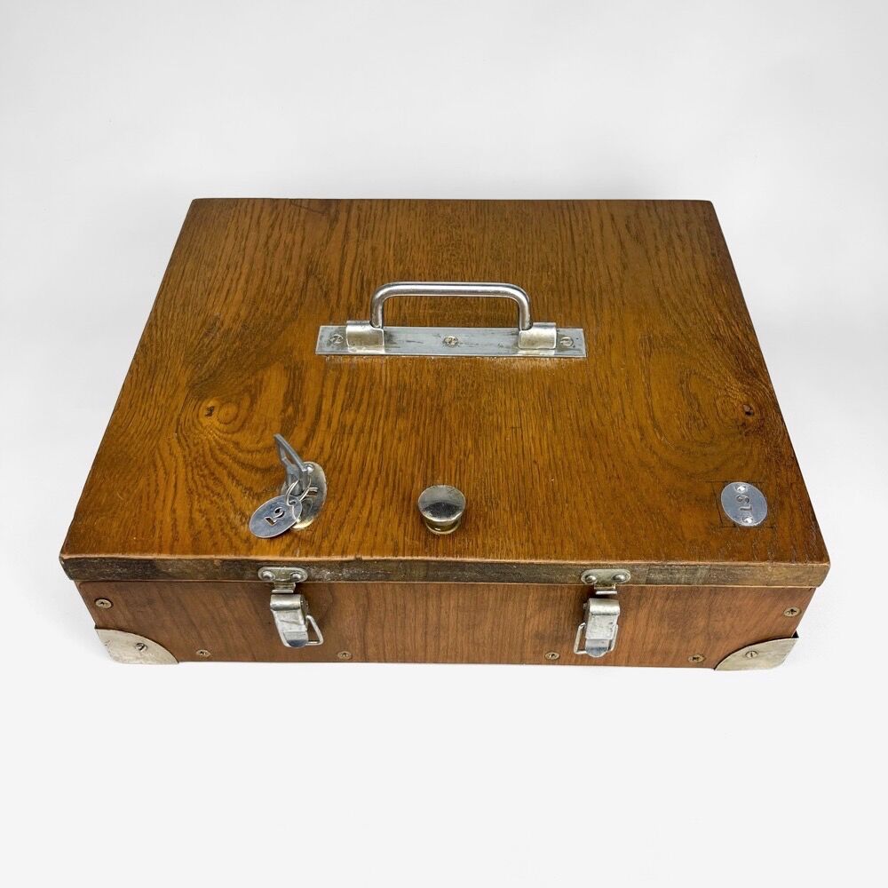 Wooden coin box 70s