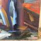 Le marché à Chypre, huile à couteau,  signé Alex Khattab