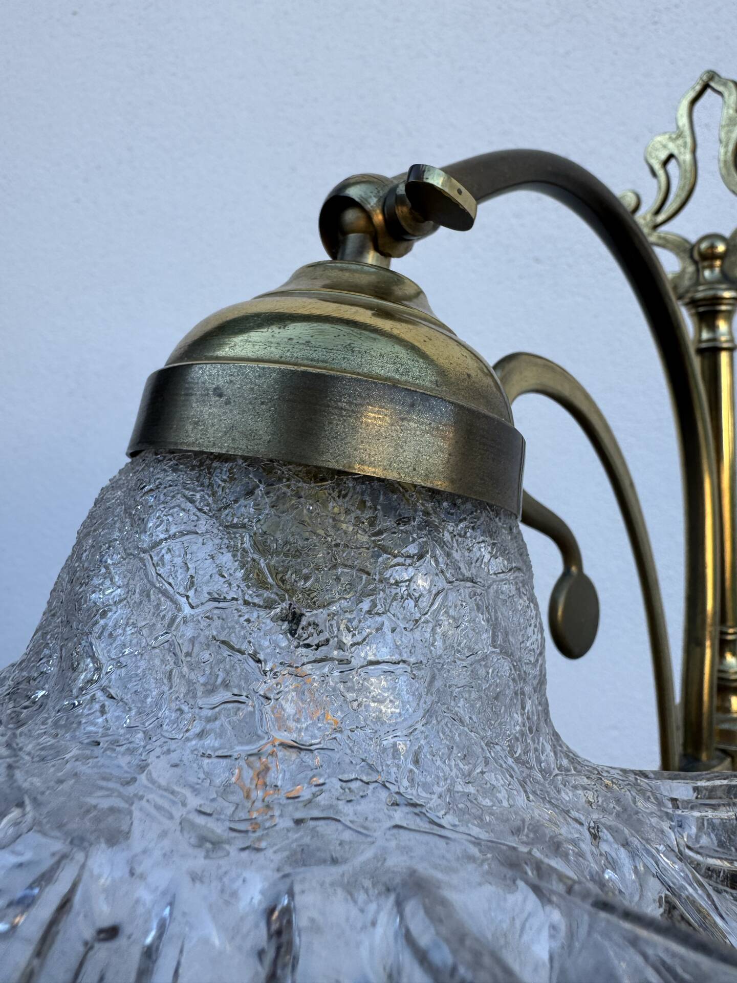Swan neck brass lamp Art Nouveau