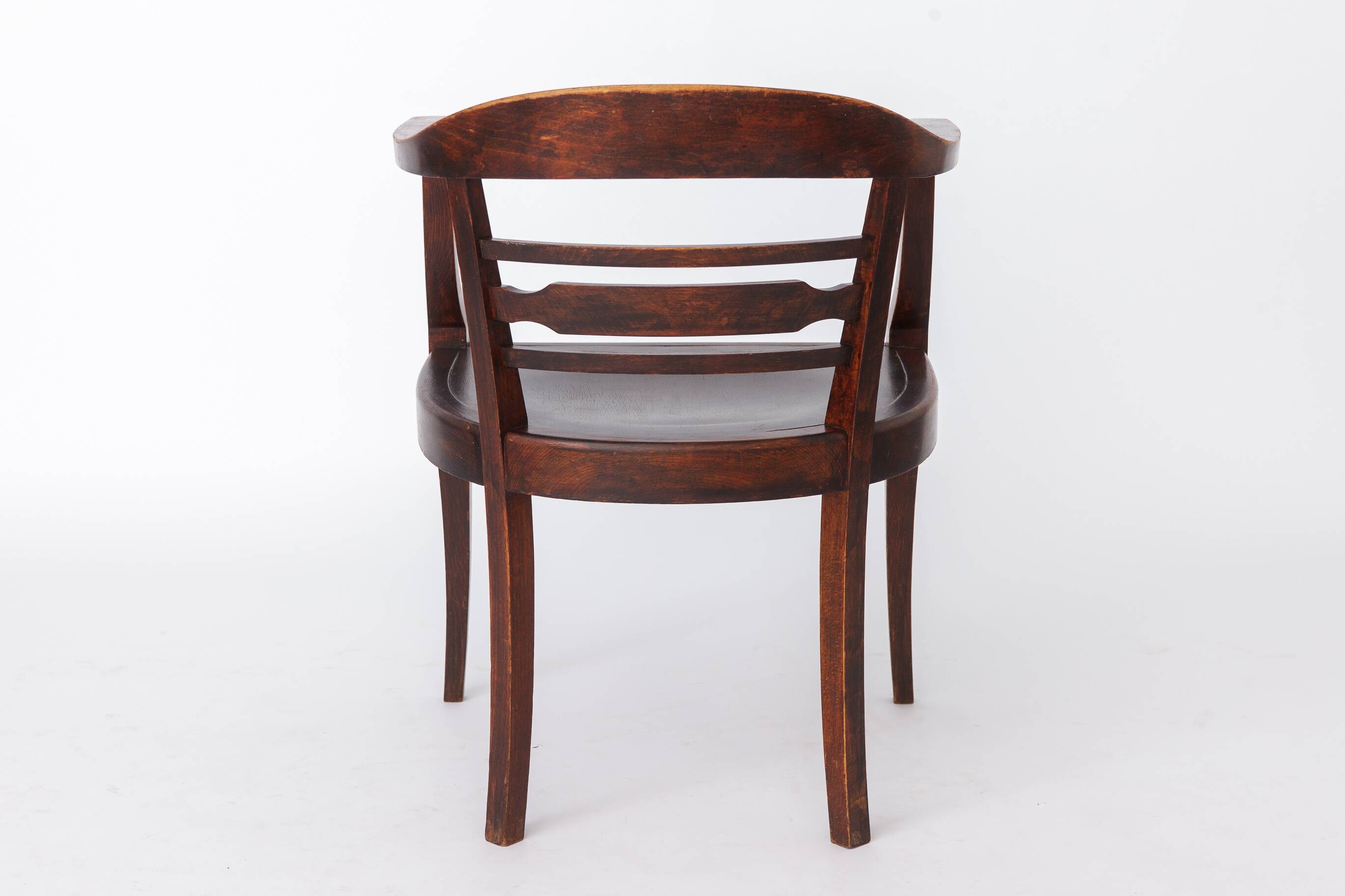 Vintage 1930s Wooden Armchair | Solid Beech | German Art Deco Chair