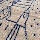 Azilal rug made of pure natural wool, handwoven, traditional, 150/250 cm.