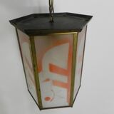 Art Deco hanging lamp with 6 glass plates
