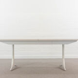 Extendable pedestal dining table by George Nelson for Herman Miller