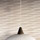 Vintage Scandinavian pendant light in opaline glass and brass, circa 1950, spirit.