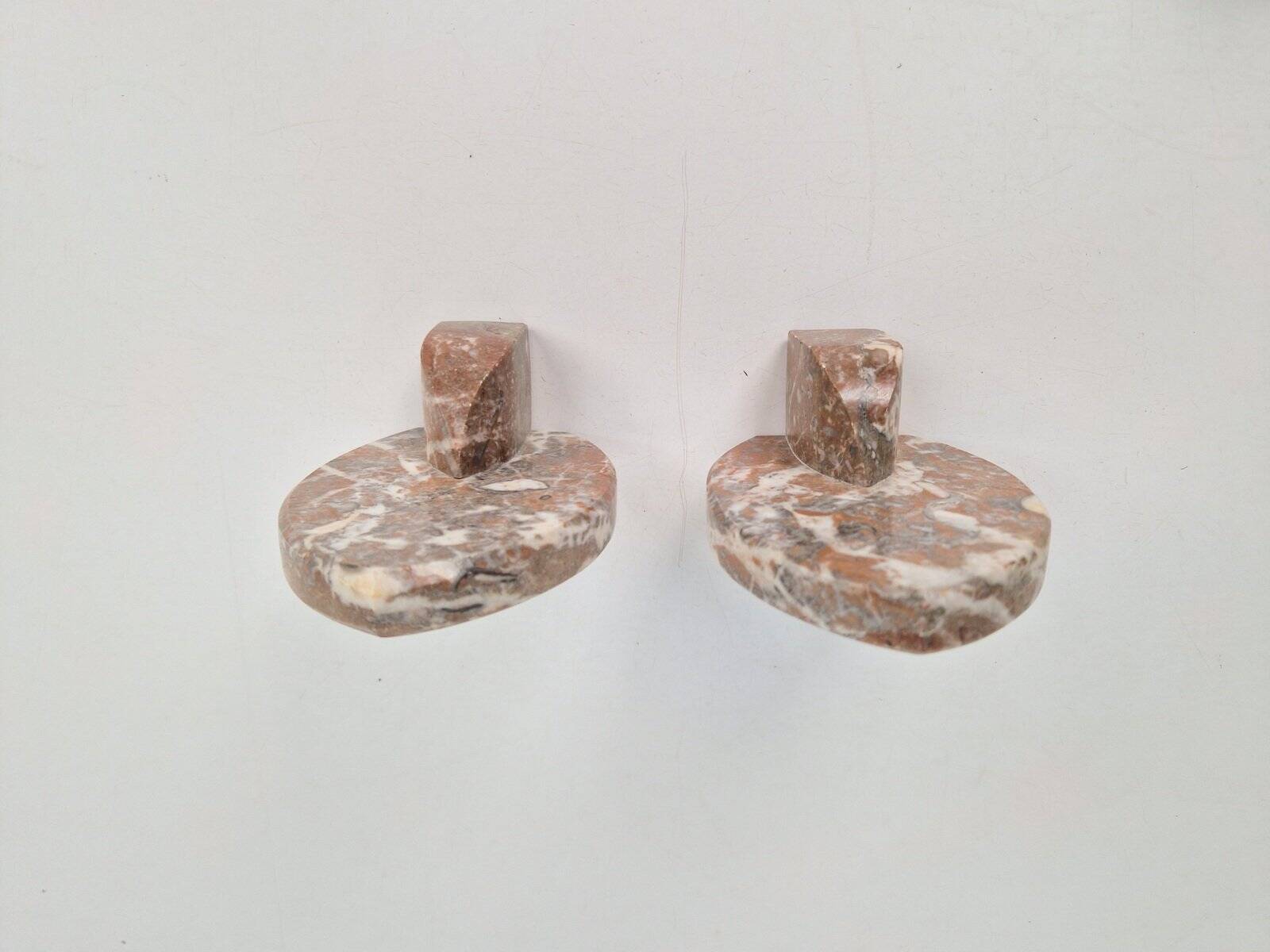 Vintage Art Deco Marble Bookends, France, 1930s, Set of 2
