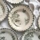 7 earthenware soup plates with butterfly and flower design "Nancy" LG Clairefontaine