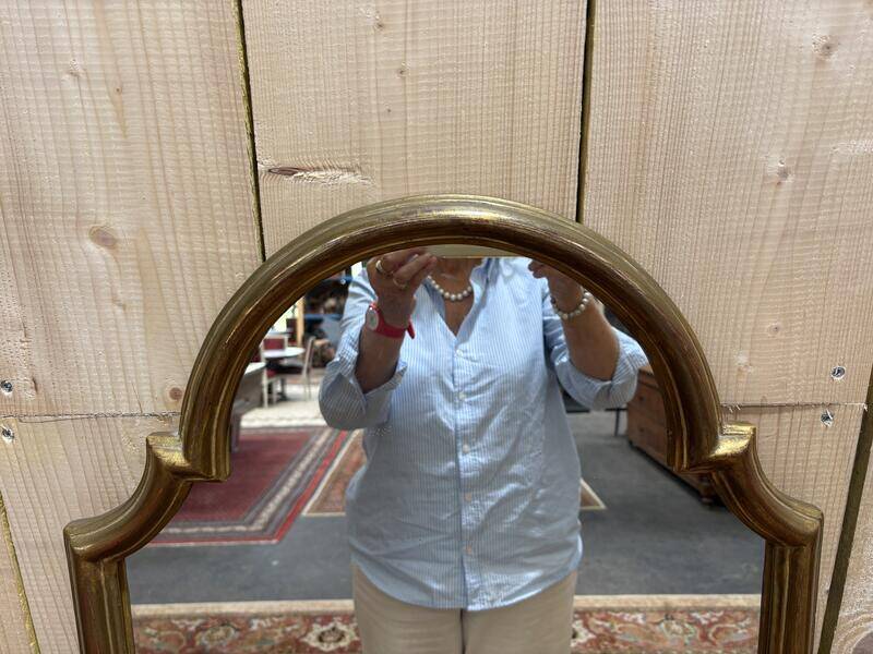 Miroir entre 2 en bois doré