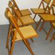 Set de 6 chaises pliantes cannées vintage