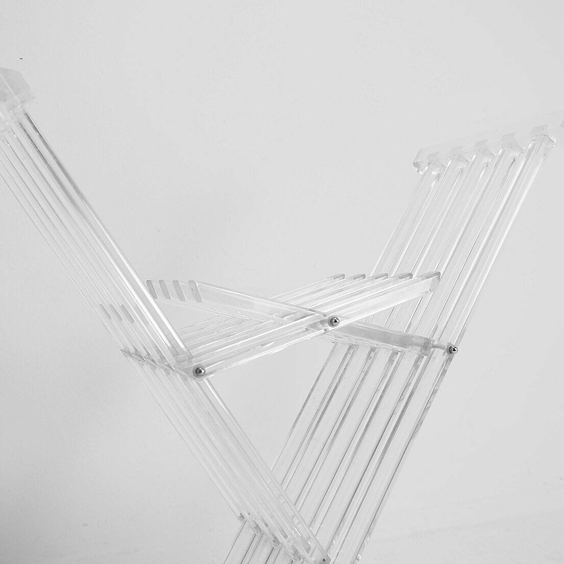 "Transparency" collection By David Lange "Dagobert" Curule seat - 1970s