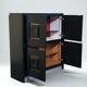 Belgian brutalist black bar cabinet