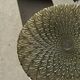 Cake stand on pedestal in glass with peacock feather effect D33 H10
