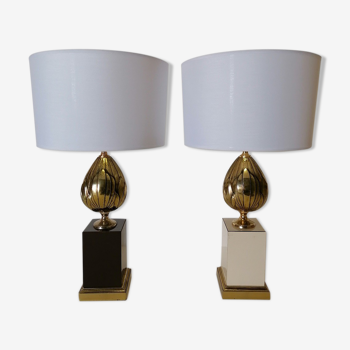 Pair of artichoke lamps 1970