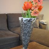 Vase en verre poli signé Pauline Godefroid